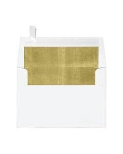 LUX Foil-Lined Invitation Envelopes A4, Peel & Press Closure, White/Gold, Pack Of 1,000