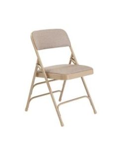 National Public Seating Upholstered Triple-Brace Folding Chairs, Beige, Set Of 40 Chairs