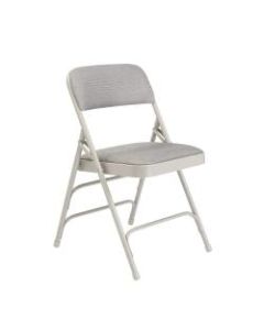 National Public Seating Upholstered Triple-Brace Folding Chairs, Graystone, Set Of 40 Chairs