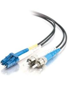 C2G-2m LC-ST 9/125 OS1 Duplex Singlemode PVC Fiber Optic Cable - Black - 2m LC-ST 9/125 Duplex Single Mode OS2 Fiber Cable TAA - Black - 6ft