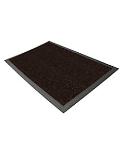 Genuine Joe Ultraguard Indoor Wiper/Scraper Floor Mat, 3ft x 5ft, Chocolate
