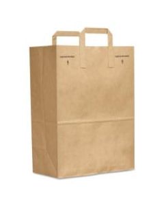 General Paper Grocery Bags, 1/6 BBL, 70 Lb, 17inH x 12inW x 7inD, Kraft, Pack Of 300 Bags
