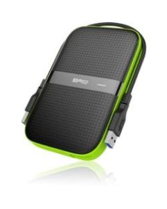 Silicon Power Armor 2 TB Portable Hard Drive - 2.5in External - Black - USB 3.0 - 3 Year Warranty