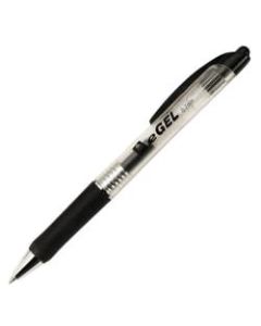 Avery eGEL Retractable Gel Ink Pens, Medium Point, 0.7 mm, Clear Barrel, Black Ink, Pack Of 12