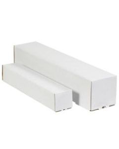 Office Depot Brand Square Mailing Tubes, 3inH x 3inW x 12inD, White, Pack Of 25