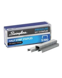 Swingline S.F. 3 Premium Staples, 1/4in Half Strip, Box Of 5,000