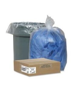 Nature Saver Recycled Trash Can Liners, 45 Gallons, Clear, Box Of 100