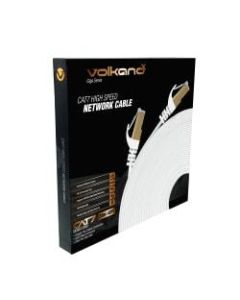 VolkanoX Giga Series Cat 7 High-Speed Gigabit Ethernet Cable, 82ft, White, VK-20067-WT