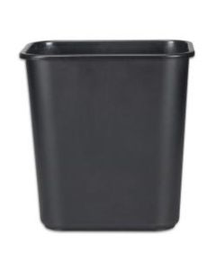 Rubbermaid Durable Polyethylene Wastebasket, 7 Gallons, Black