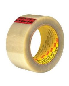 3M 351 Carton Sealing Tape, 3in Core, 2in x 55 Yd., Clear, Case Of 6
