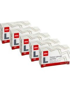 Office Depot Brand Jumbo Paper Clips, 1-7/8in, 20-Sheet Capacity, Silver, 100 Clips Per Box, Pack Of 5 Boxes