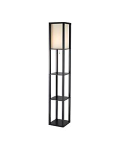 Adesso Titan Tall Shelf Floor Lamp, 72in H, Black