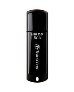 Transcend JetFlash 350 USB 2.0 Flash Drive, 8GB, Black/Red