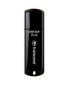 Transcend JetFlash 350 USB 2.0 Flash Drive, 8GB, Black/Red