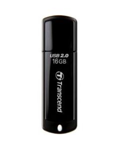 Transcend 16GB JetFlash 350 USB 2.0 Flash Drive - 16 GB - USB 2.0 - 15 MB/s Read Speed - 7 MB/s Write Speed - Black