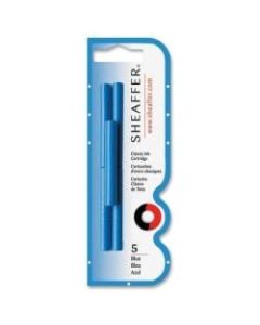 Sheaffer Skrip Fountain Pen Ink Cartridges, Blue Ink, Pack Of 5