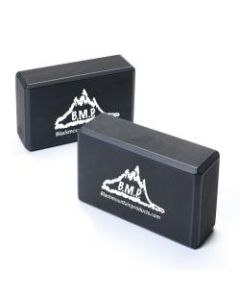 Black Mountain Products Yoga Blocks, 3inH x 6inW x 9inD, Black, Pack Of 2
