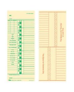 TOPS Time Cards (Replaces Original Card 10-800762), Numbered Days, 2-Sided, 9in x 3 1/2in, Box Of 500