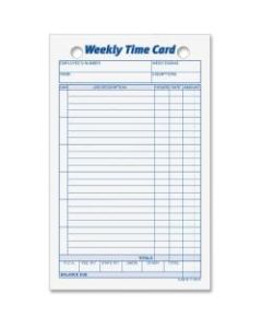 TOPS Weekly Time Cards, Pack Of 100