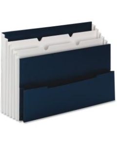 Smead 3-Pocket Mini Stadium File, Letter Size, 8 1/2in x 11in, Navy Blue