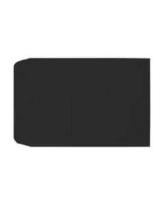 LUX #9 1/2 Open-End Window Envelopes, Top Left Window, Gummed Seal, Midnight Black, Pack Of 50