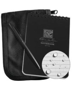 Rite In The Rain Pocket Top-Spiral Notebook Kit, 4in x 6in, Black