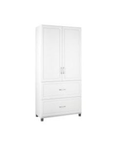 Ameriwood Home SystemBuild Kendall Storage Cabinet, 2 Drawers, 3 Shelves, White