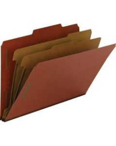 Smead Pressboard Colored Classification Folders, 2in Expansion, Legal Size, 30% Recycled, Red, Box Of 10 Folders