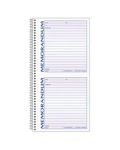 Adams 2-Part Spiral Memo Book, 5 1/4in x 11in, Book Of 100 Sets
