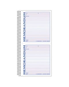 Adams 2-Part Spiral Memo Book, 5 1/4in x 11in, Book Of 100 Sets