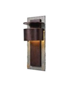 Kenroy Home Pembrooke 1-Light Large LED Wall Lantern, 8inW, Natural Slate/Copper