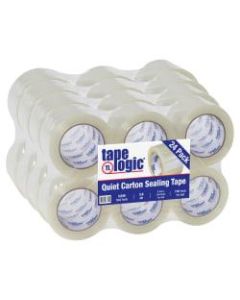 Tape Logic Quiet Carton-Sealing Tape, 3in Core, 2.6-Mil, 3in x 110 Yd., Clear, Pack Of 24