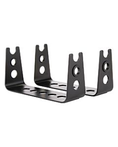 Allsop Metal Art Monitor Stand Risers, 4inH x 8 1/4inW x 2 1/2inD, Pearl Black, Pack Of 2