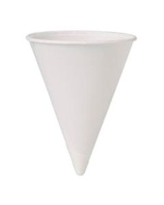 Solo Paper Cone Water Cups, White, 4 Oz, Bag Of 200 Cups