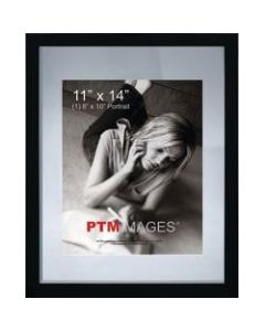 PTM Images Photo Frame, Double Glass, 11inH x 14inW, Black