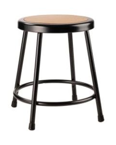 National Public Seating Hardboard Stool, Black/Masonite Wood