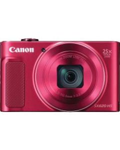 Canon PowerShot SX620 HS 20.2 Megapixel Compact Camera - Red - 1/2.3in Sensor - Autofocus - 3inLCD - 25x Optical Zoom - 4x Digital Zoom - Optical (IS) - 5184 x 3888 Image - 1920 x 1080 Video - HD Movie Mode - Wireless LAN