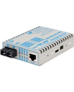 FlexPoint 10/100 Ethernet Fiber Media Converter RJ45 SC Multimode 5km - 1 x 10/100BASE-TX; 1 x 100BASE-FX; No Power Adapter; Lifetime Warranty