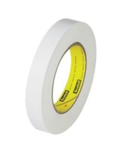 3M 256 Flatback Tape, 3in Core, 1in x 60 Yd., White, Case Of 12