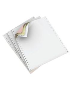Domtar Carbonless Continuous Forms, 3-Part, 9 1/2in x 11in, White/Canary/Pink, Carton Of 1,200 Forms
