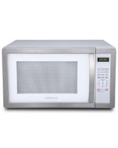 Farberware Classic 1.1 Cu Ft Countertop Microwave, White/Platinum