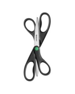 Westcott KleenEarth All-Purpose Scissors, 8in, Straight, Black, Pack Of 2