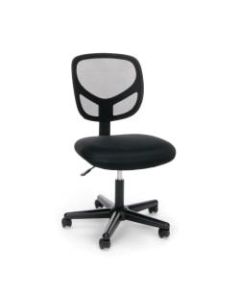 OFM Essentials Mid-Back Chair, Mesh, Black