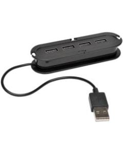 Tripp Lite 4-Port USB 2.0 Compact Mobile Hi-Speed Ultra-Mini Hub w/ Cable - USB - 4 USB Port(s) - 4 USB 2.0 Port(s)