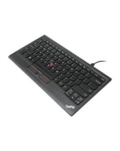 Lenovo ThinkPad Compact USB Keyboard with TrackPoint LA Spanish - Cable Connectivity - USB Interface Volume Control, Brightness Hot Key(s) - Spanish (Latin America) - Notebook - TrackPoint