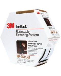 3M Dual Lock Reclosable Fastener, MP-3541/42, 1in x 15ft, Black, Case Of 5