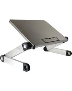 Uncaged Ergonomics WorkEZ Light Silver - 13 lb Load Capacity - 3in Height x 12in Width - Aluminum, Metal, Steel, Composite Board - Silver