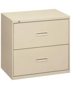 basyx by HON 20inW Lateral 2-Drawer File Cabinet, Metal, Putty
