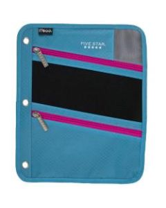 Five Star Zipper Three-Hole Punched Pencil Pouch, Assorted Colors