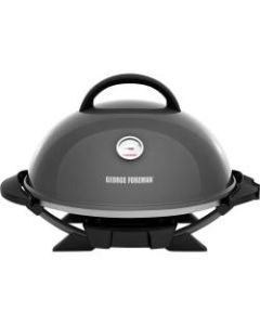 George Foreman 15 Serving Indoor/Outdoor Electric Grill - 2 Sq. ft. Cooking Area - Gun Metal